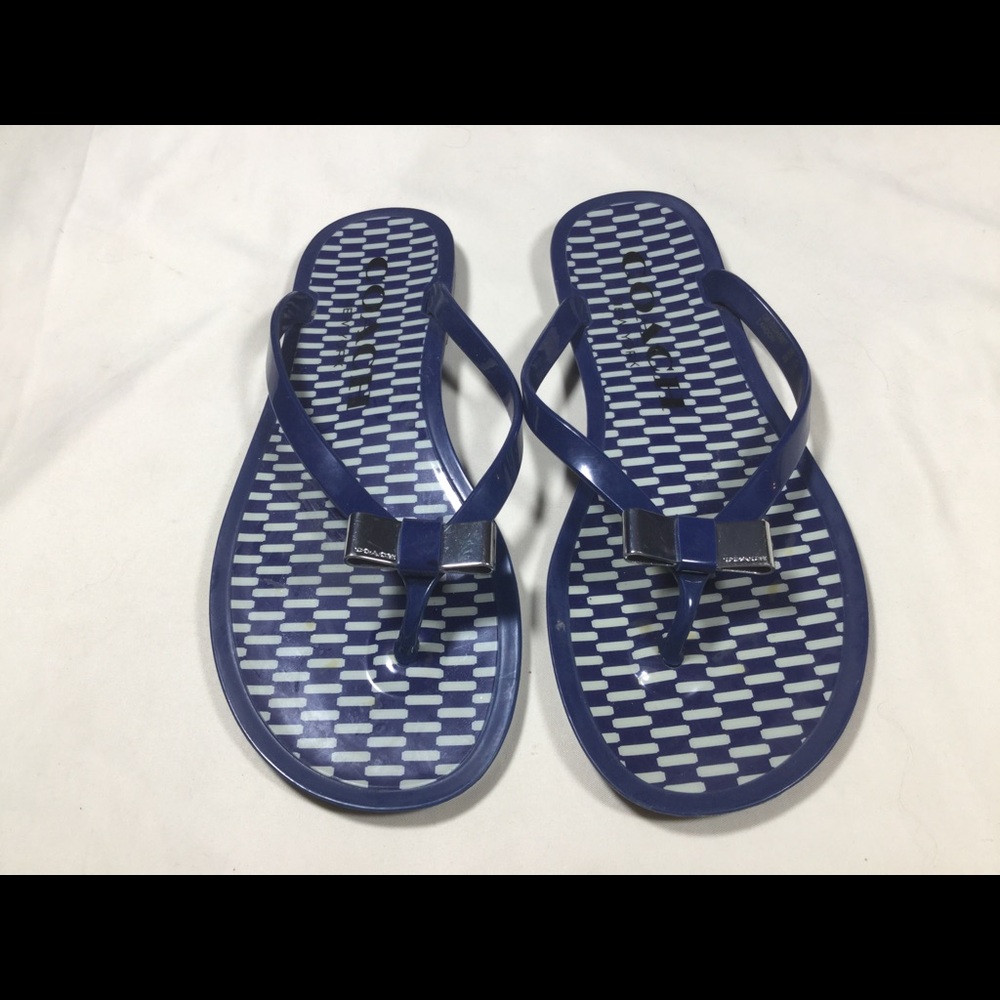 Coach Landon Blue Jelly Flip Flop Sandals - 6